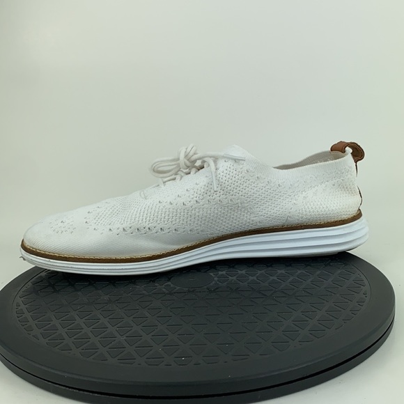 Cole Haan Original Grand Stitchlite Wingtip Oxford White C27963 Men's Size 10.5 - Picture 9 of 12